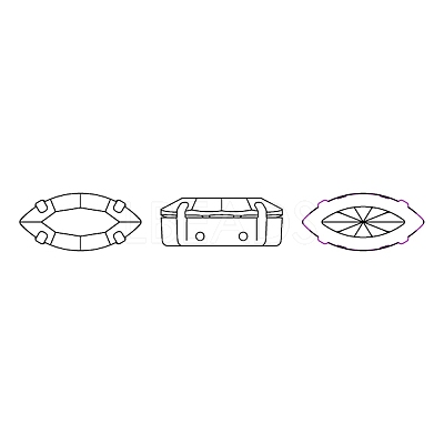 Preciosa&reg MAXIMA Crystal Sew-On Cups X-PRC-SE8-20050-S-1