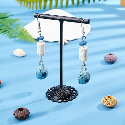 4 Strands Natural Lava Rock Beads Strands G-NB0001-52B-1