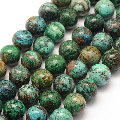 Natural Chrysocolla Beads Strands G-E363-01-10mm-1