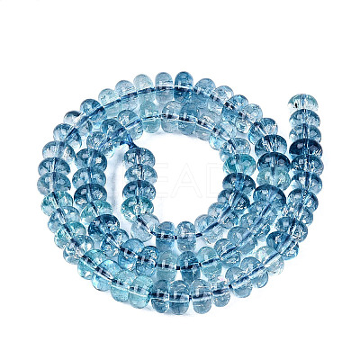 Crackle Transparent Glass Beads Strands GLAA-N074-02A-11-1
