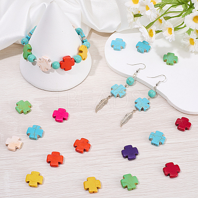 100Pcs Synthetic Turquoise Beads TURQ-SC0001-29A-1
