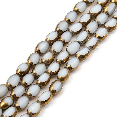 Electroplate Glass Beads Strands EGLA-P051-01A-G01-1