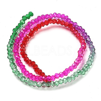 Transparent Painted Glass Beads Strands X1-DGLA-A034-T2mm-A24-1