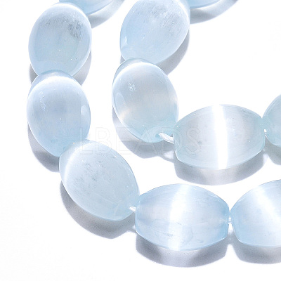 Dyed Natural Selenite Beads Strands G-T138-232D-1