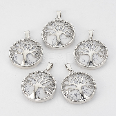 Synthetic Howlite Pendants G-S292-10L-P-1-1