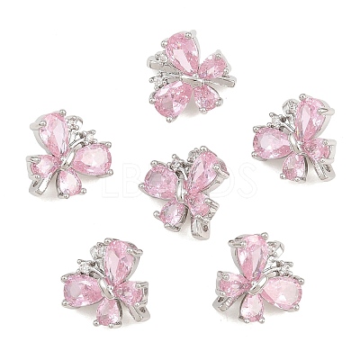 SHEGRACE Butterfly Brass Micro Pave Cubic Zirconia Spacer Bars XGRQ5K343-825P-A-1