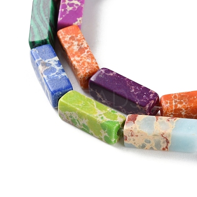 Synthetic Imperial Jasper & Malachite Beads Strands G-E508-02O-1