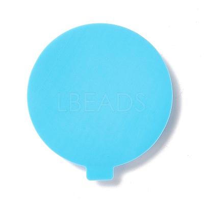 Flat Round with Stipe Pattern Cup Mat Silicone Molds DIY-M039-02-1