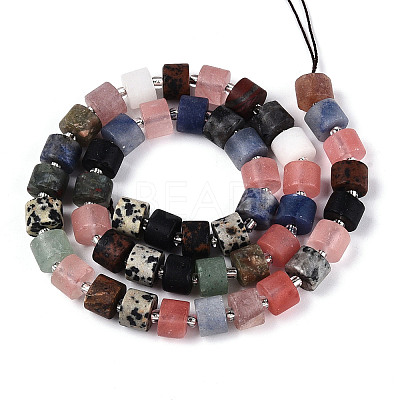 Natural & Synthetic Mixed Stone Beads Strands G-N353-02A-01-1