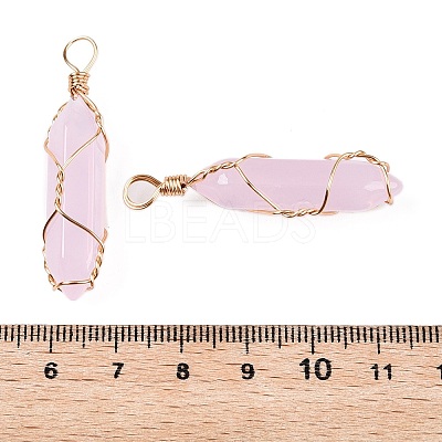 Lampwork Pendants GLAA-T023-07I-1