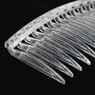 Clear Plastic Hair Comb Findings X-PHAR-R018-2-1