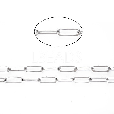 Tarnish Resistant 304 Stainless Steel Paperclip Chains CHS-S008-010P-1