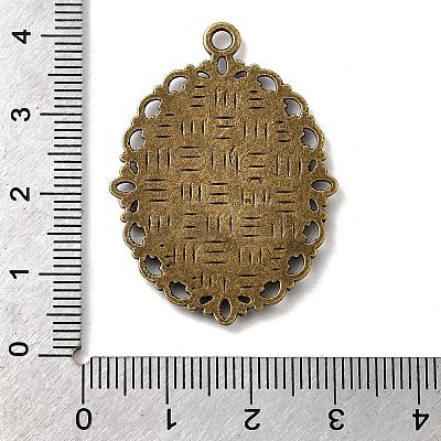 Zinc Alloy Pendant Settings for Cabochon & Rhinestone X-PALLOY-A15257-AB-FF-1