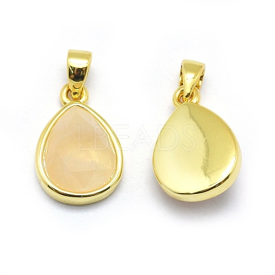 Natural Rose Quartz Pendants G-O176J-09G-1