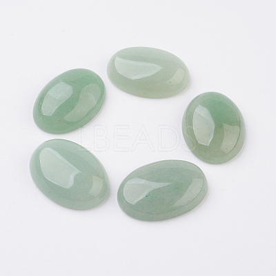 Natural Green Aventurine Flat Back Cabochons G-G741-30x40mm-14-1