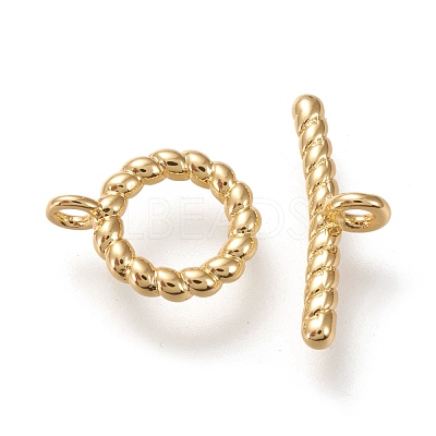 Brass Toggle Clasps KK-F820-03A-G-1