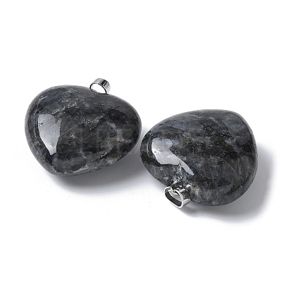 Natural Larvikite Pendants G-A259-02P-01-1