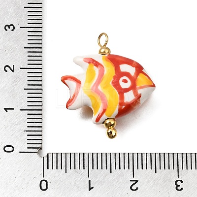 Ocean Themed Hand Painted Ceramic Porcelain Pendants PR-CBA0027-05G-05-1