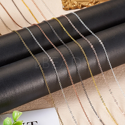 Brass Coated Iron Flat Cable Chains CH-TAC0007-02B-1