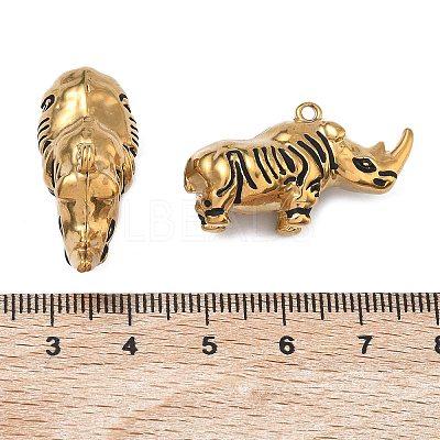 304 Stainless Steel Enamel Pendants STAS-A139-02C-G-1