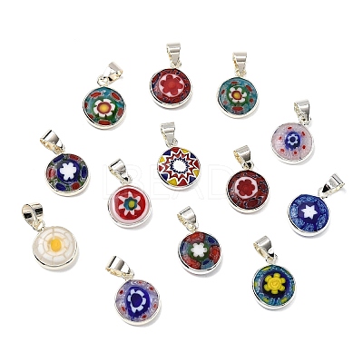 Handmade Lampwork Pendants LAMP-D002-03B-G-1