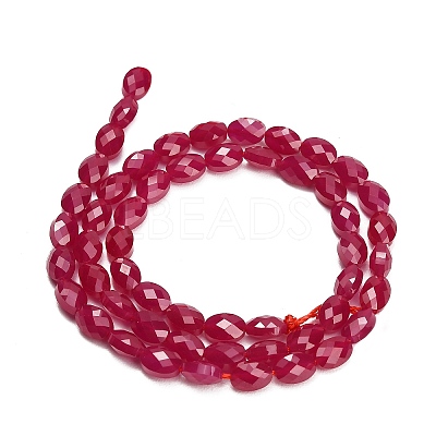 Lab Grown Red Corundum Beads Strands GG-CBAC488-01C-1