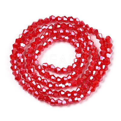 Opaque Solid Color Electroplate Glass Beads Strands LS-EGLA-A039-P2mm-A02-1