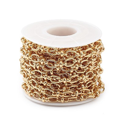 Rack Plating Brass Oval & Knot Link Chains CHC-K013-02-1