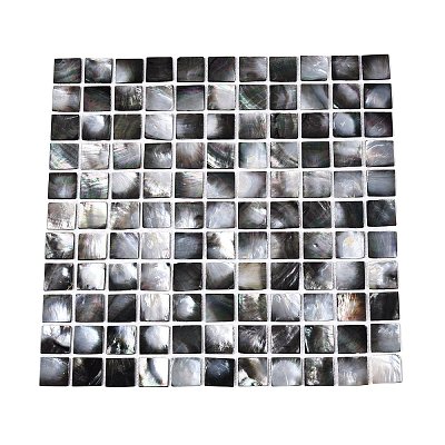 Natural Black Lip Mosaic Tiles Cabochons SHEL-Q029-10-1