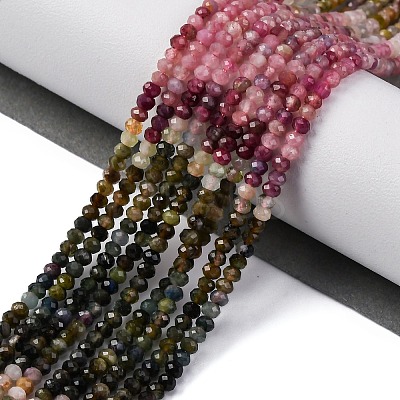 Gradient Color Natural Multicolor Tourmaline Beads Strands G-ONLY-T-A07-01A-1
