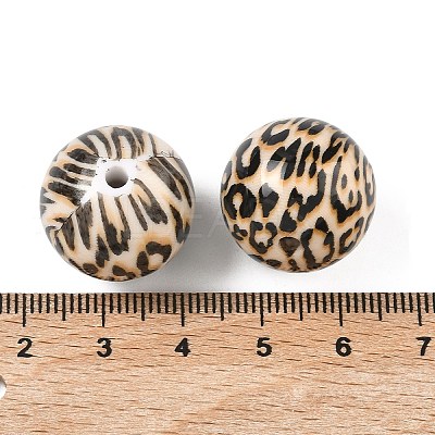 Printing Opaque Acrylic Beads OACR-Z035-09-1