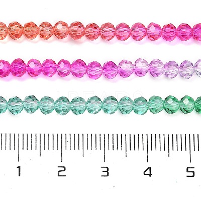 Transparent Painted Glass Beads Strands X1-DGLA-A034-T4mm-A03-1