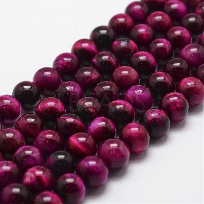 Natural Tiger Eye Bead Strands G-D840-54-8mm-04-1