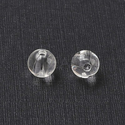 Transparent acrylic beads X-PL526_6MM-1