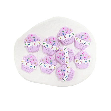 Cup Cake Food Grade Eco-Friendly Silicone Beads PW-WG77442-11-1