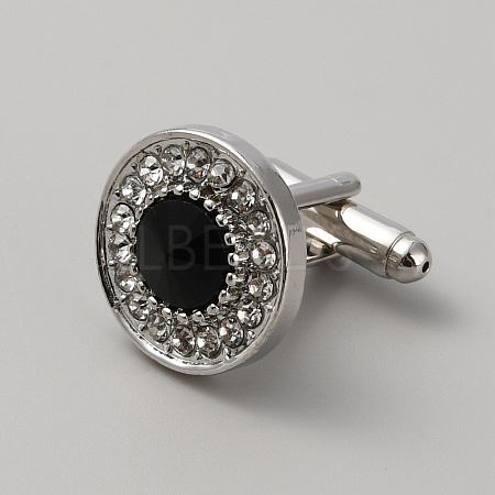 Alloy Micro Pave Cubic Zirconia Cufflinks for Men FIND-WH0110-734-1
