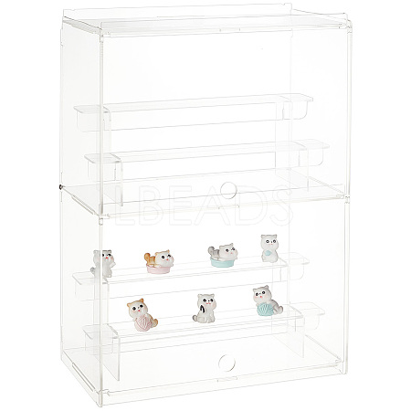 2-Layer 3-Tier Acrylic Minifigures Display Case ODIS-WH0038-49-1