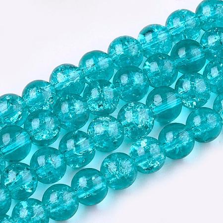 Crackle Glass Beads Strands CCG-Q001-4mm-06-1