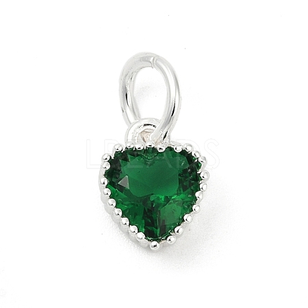 Brass Micro Pave Cubic Zirconia Pendants KK-H204-01S-06-1