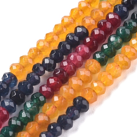 Dyed Natural Malaysia Jade Rondelle Beads Strands G-E316-2x4mm-45-1