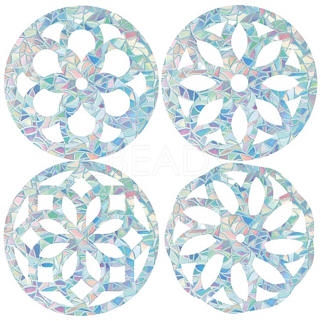 Waterproof PVC Colored Laser Stained Window Film Static Stickers DIY-WH0314-106-1