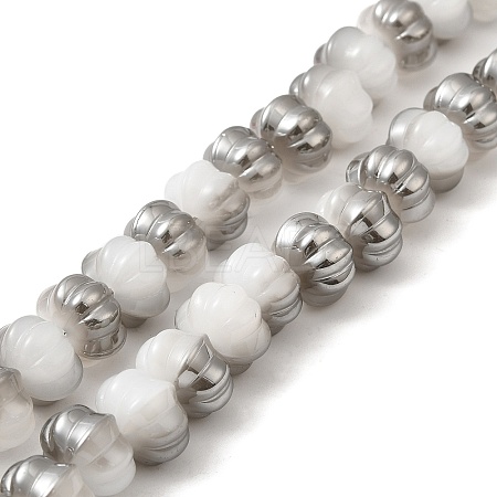 Pearl Luster Plated Electroplate Glass Beads GLAA-G106-02A-PL01-1
