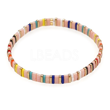 Bohemian Glass Seed Beaded Stretch Bracelets JM4508-56-1