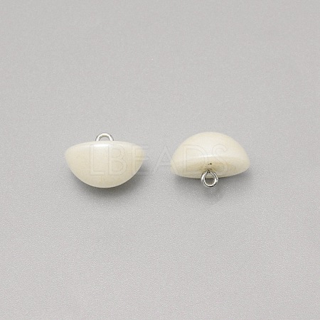 1-Hole Plastic Buttons LS-BUTT-WH0022-06H-1