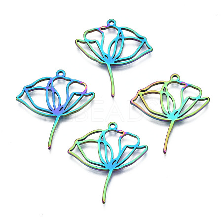 Ion Plating(IP) 201 Stainless Steel Pendants STAS-N098-048M-1