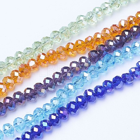 Electroplate Glass Beads Strands EGLA-A044-T3mm-B-M-1