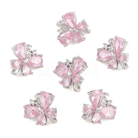SHEGRACE Butterfly Brass Micro Pave Cubic Zirconia Spacer Bars XGRQ5K343-825P-A-1