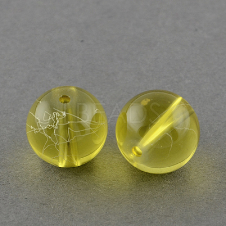 Drawbench Transparent Glass Beads Strands X-GLAD-Q012-6mm-06-1