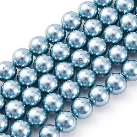 Shell Pearl Beads Strands BSHE-K015-8mm-02-1
