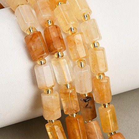 Natural Yellow Hematoid Quartz/Golden Healer Quartz Beads Strands GG-CBA5B6F-E03-01-1